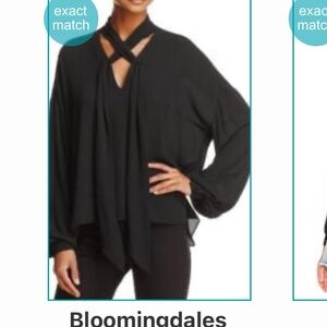 Bailey 44 Black Crisscross Blouse